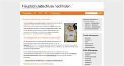 Desktop Screenshot of hauptschulabschluss-nachholen.de